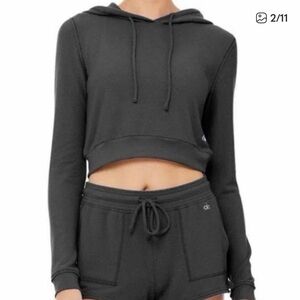 ALO Yoga Getaway Hoodie in Anthracite XS